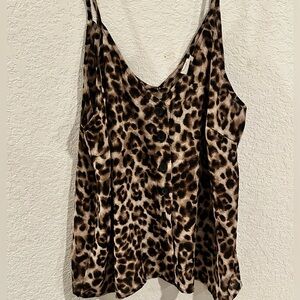 Leopard Print spaghetti strap Women's Top and camisole size medium
